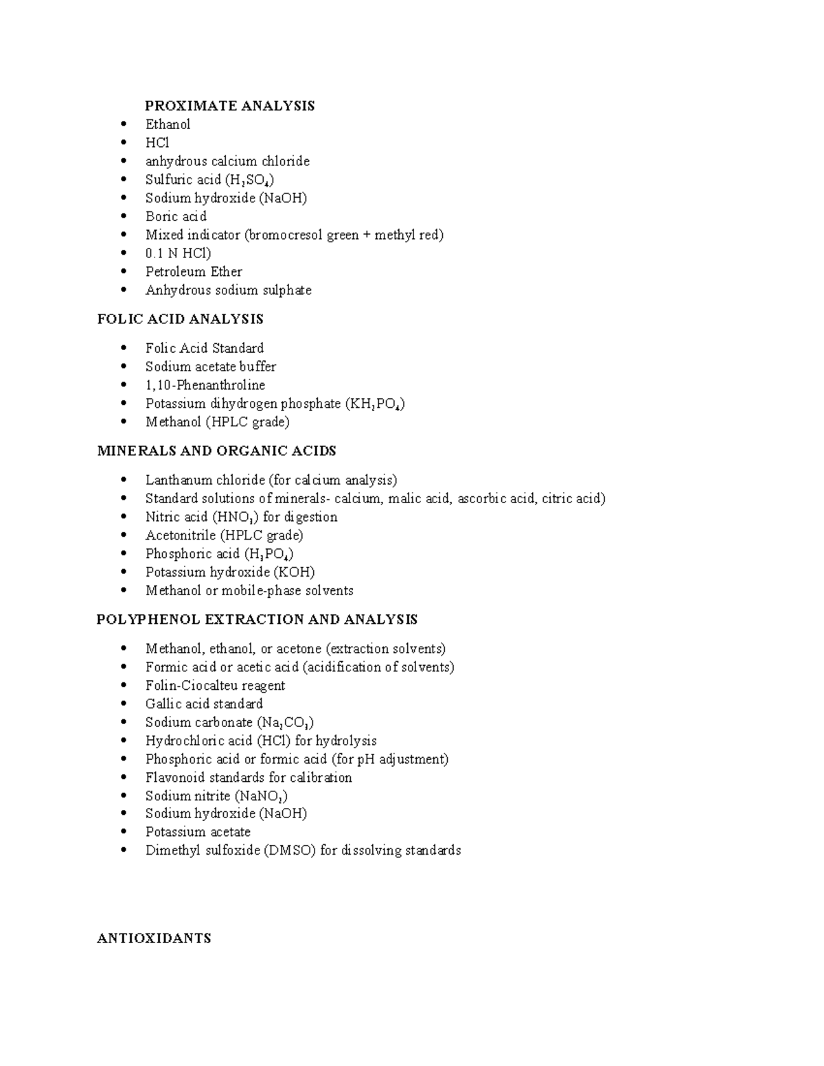 Methods for Proximate Analysis and Nutrient Evaluation in Samples ...