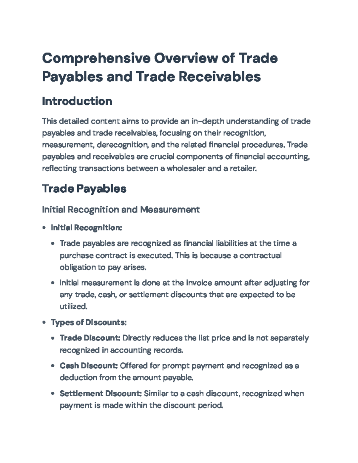 Understanding Trade Payables & Receivables: Procedures & Financials ...