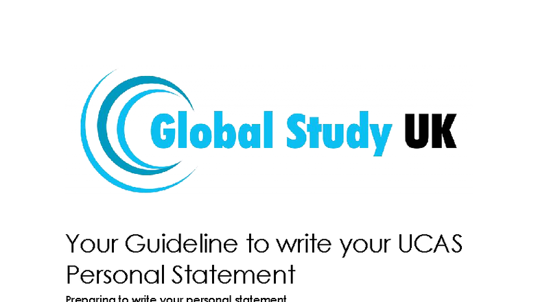 How to Write a UCAS Personal Statement Guide - Studocu