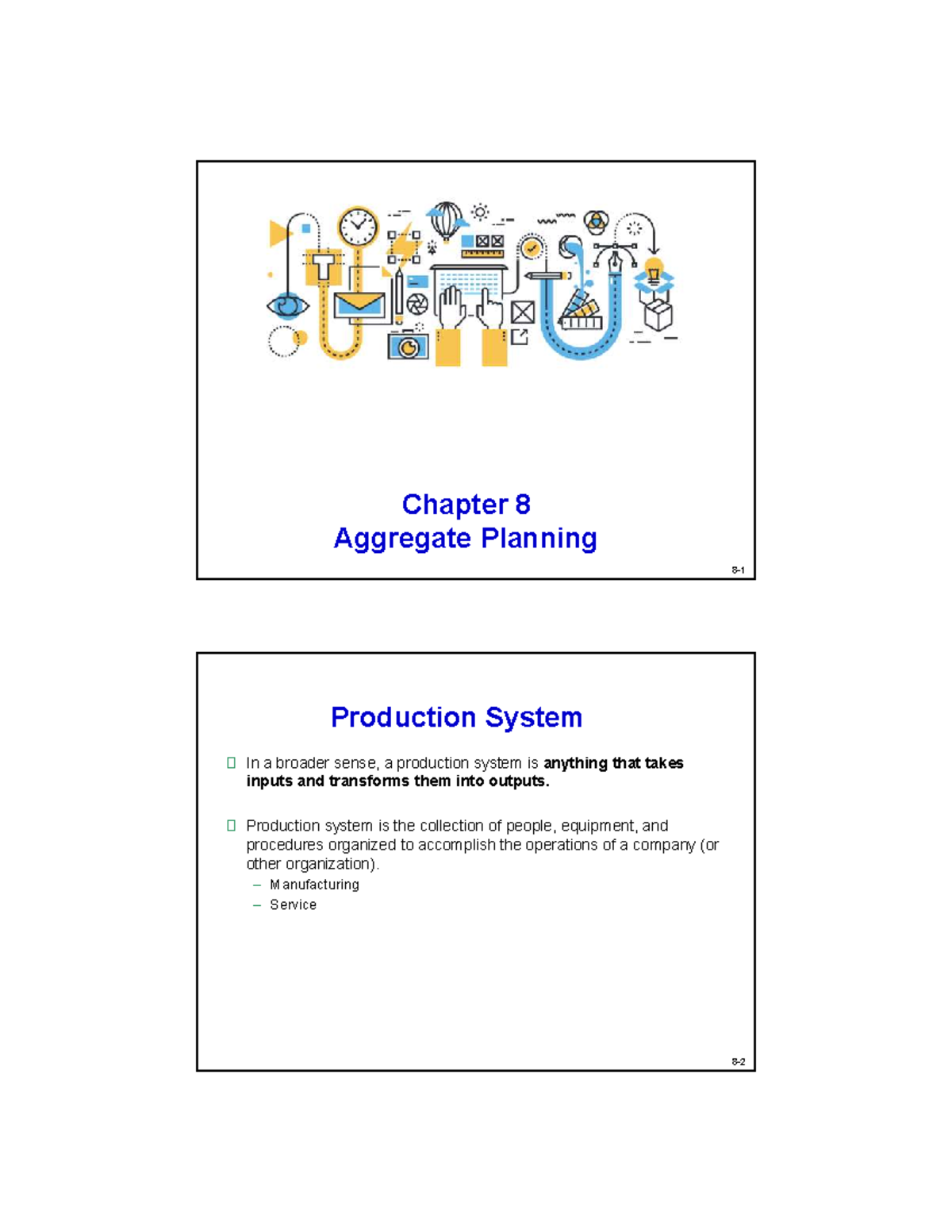 Chpt 8 - Demand forecasting - 8- Chapter 8 Aggregate Planning Supply ...