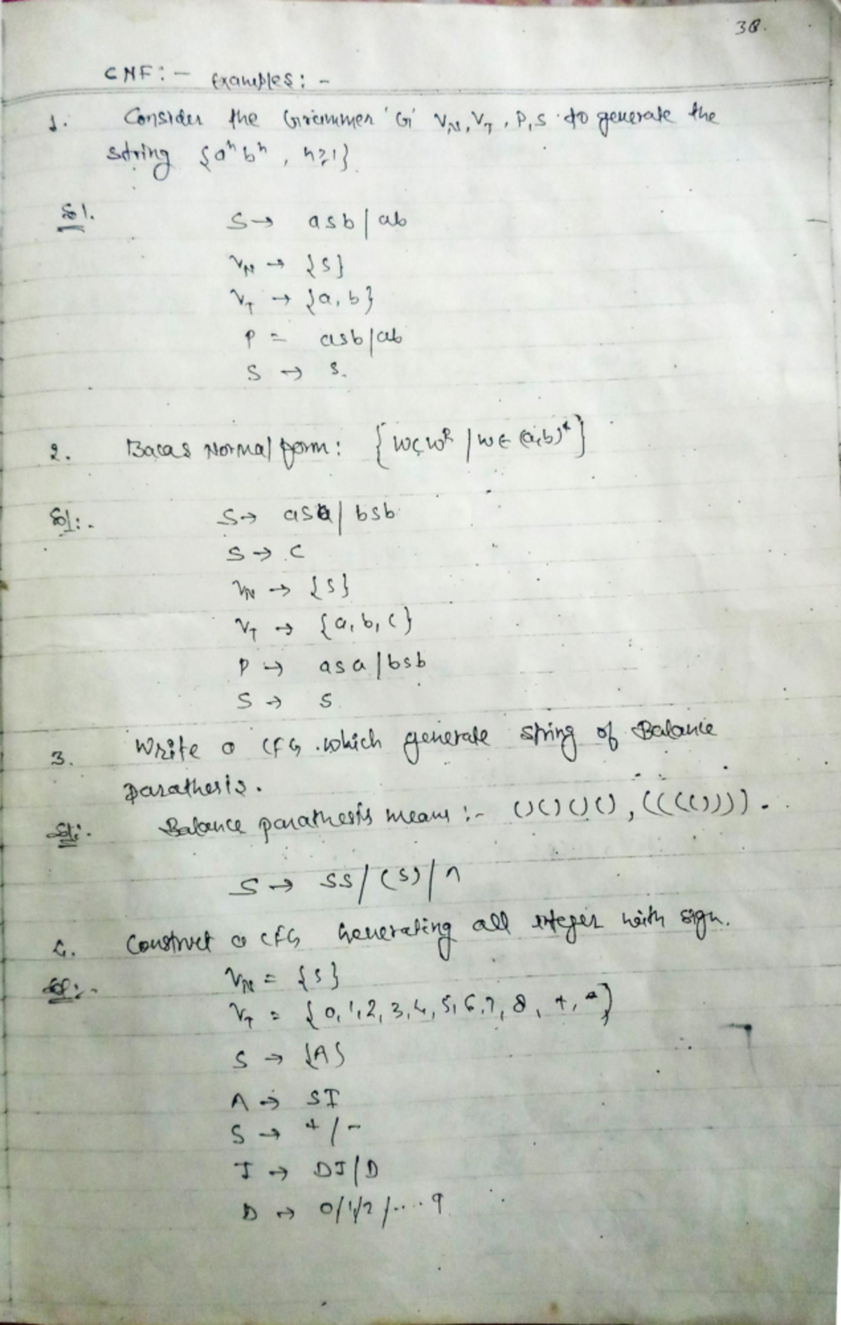 Designing CFGs: Theory and Examples - CS35 Final Exam - Studocu