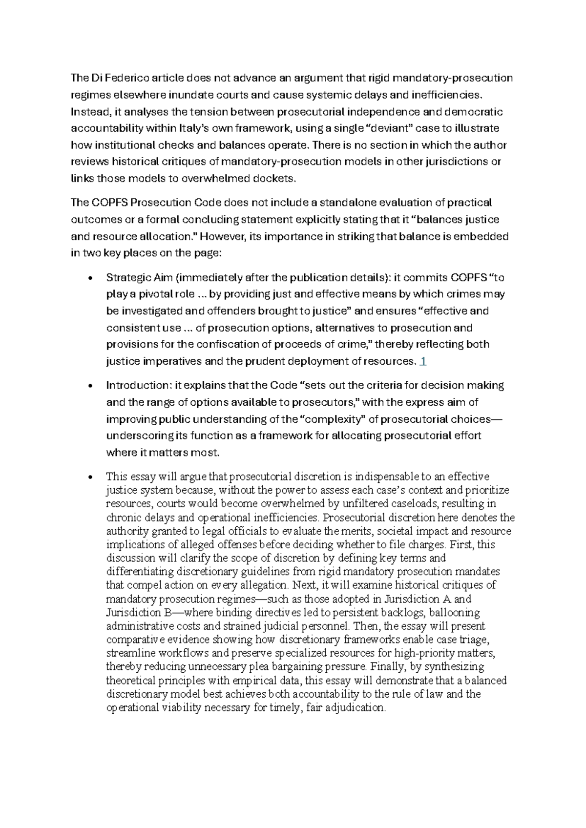COPFS Prosecution Code: Balancing Discretion and Accountability - Studocu
