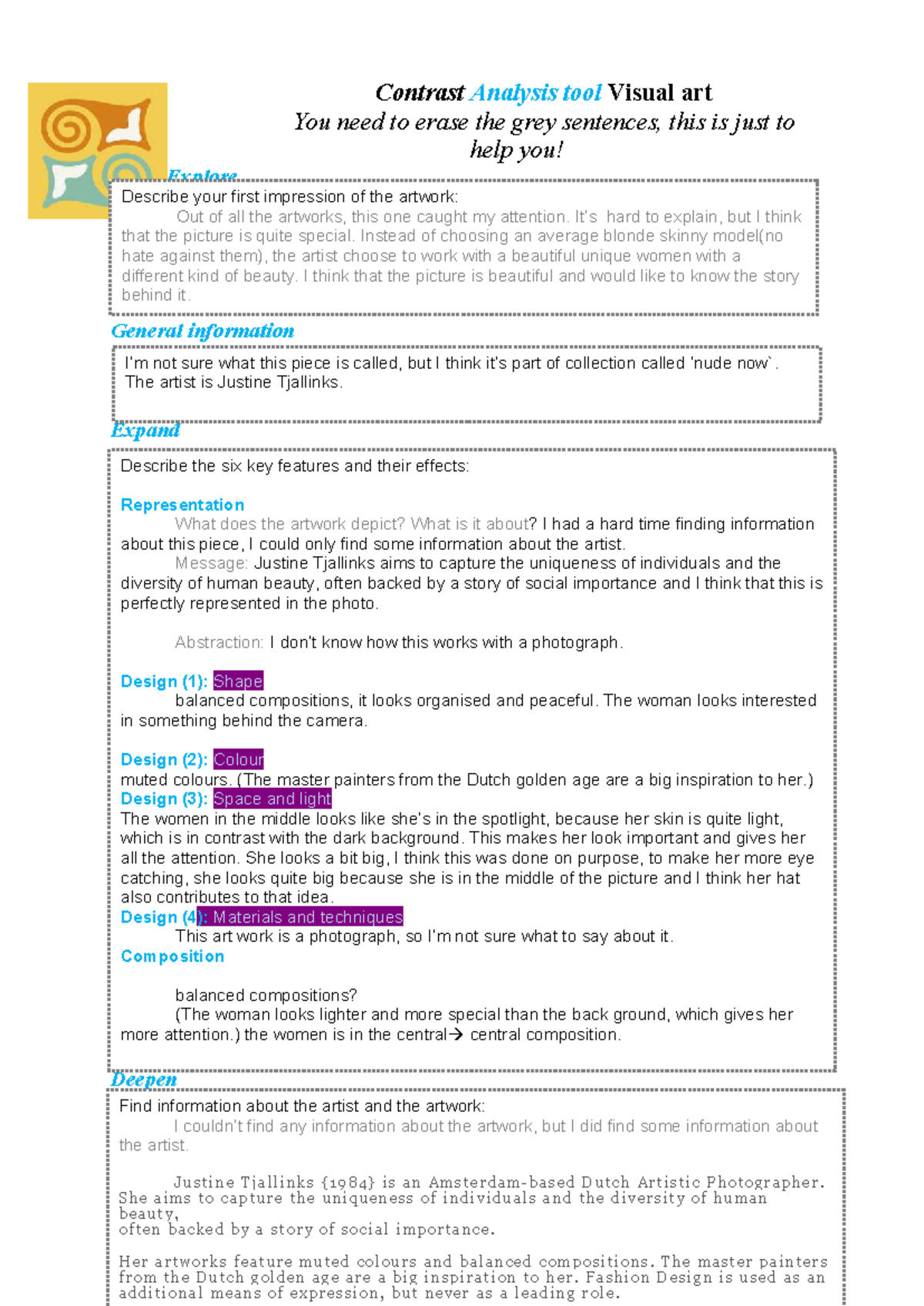Contrast Analysis Tool: Visual Art Insights and Reflections - Studeersnel
