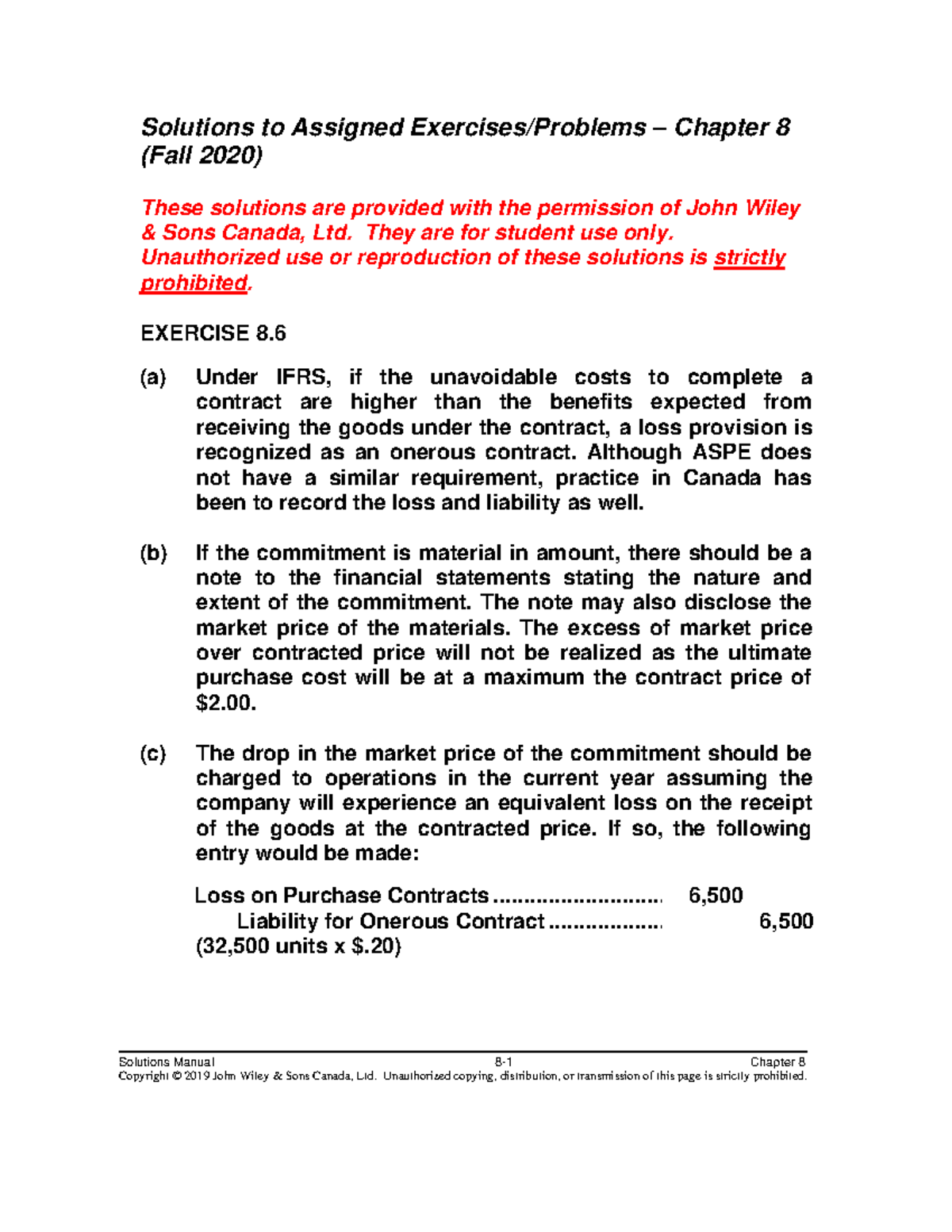 Chapter 8 Solutions Manual - Inventory (Fall 2020) - Studocu