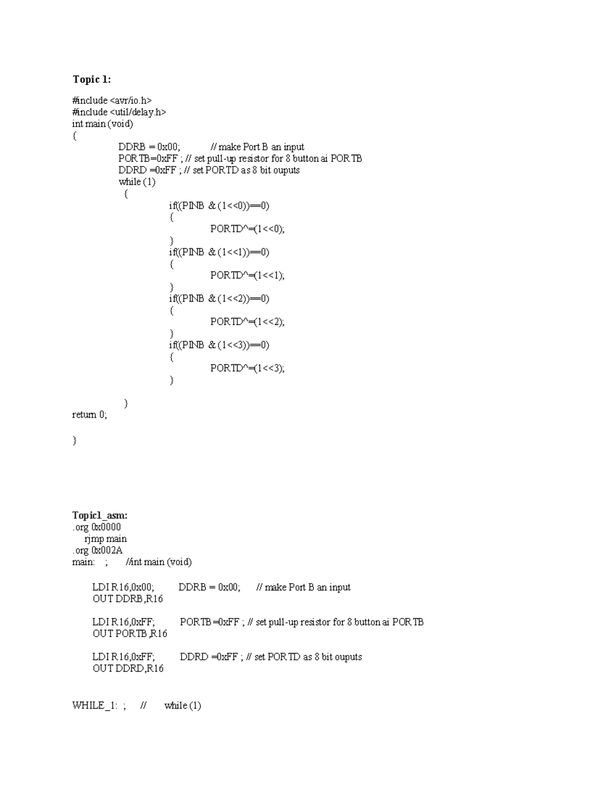 Topics in AVR Programming: Final Exam Notes for CSE 101 - Studocu