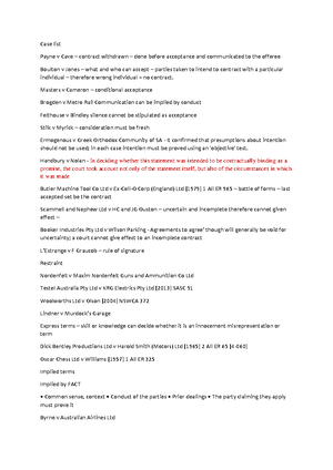 Module 1 - Tutorial Guide - APPLIED CONTRACT LAW Tutorial for Module 1 ...
