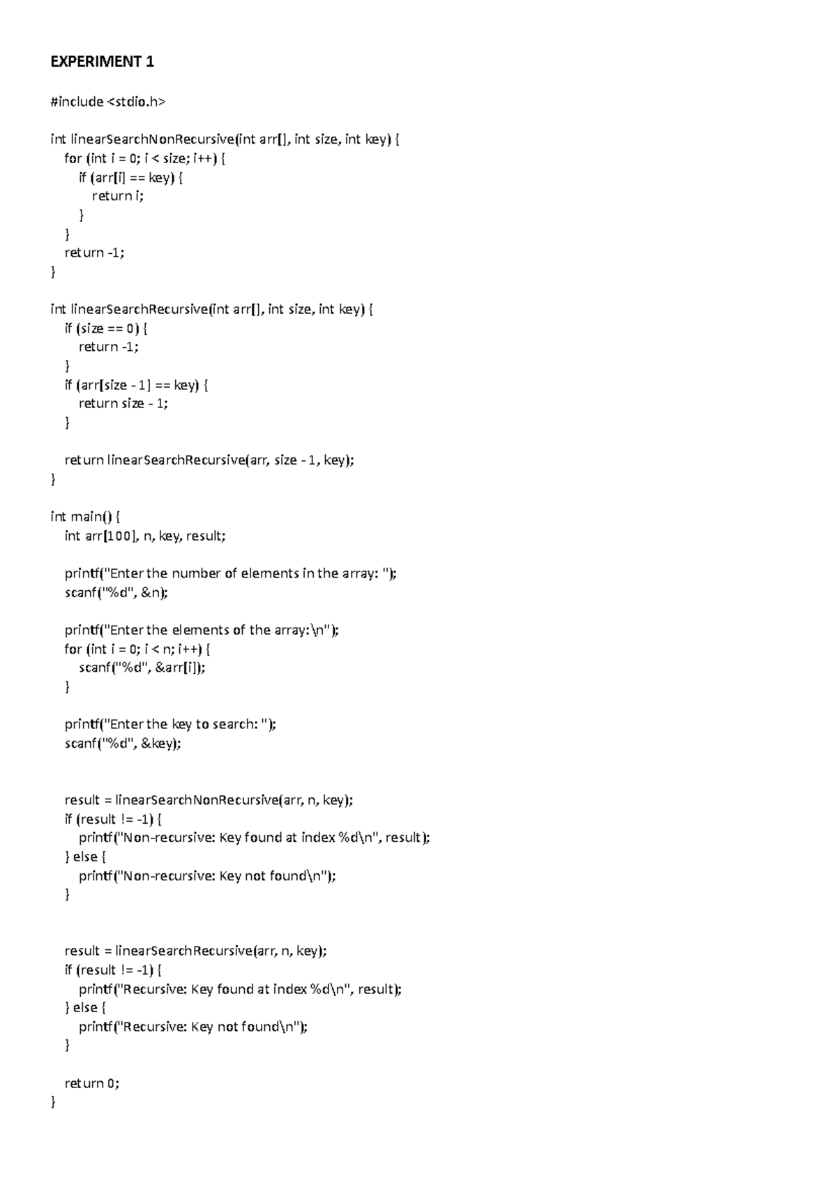 DS FILE - UshshdhshsjakskoOzzmnznxbxbxbsnJjJJ - EXPERIMENT 1 #include ...