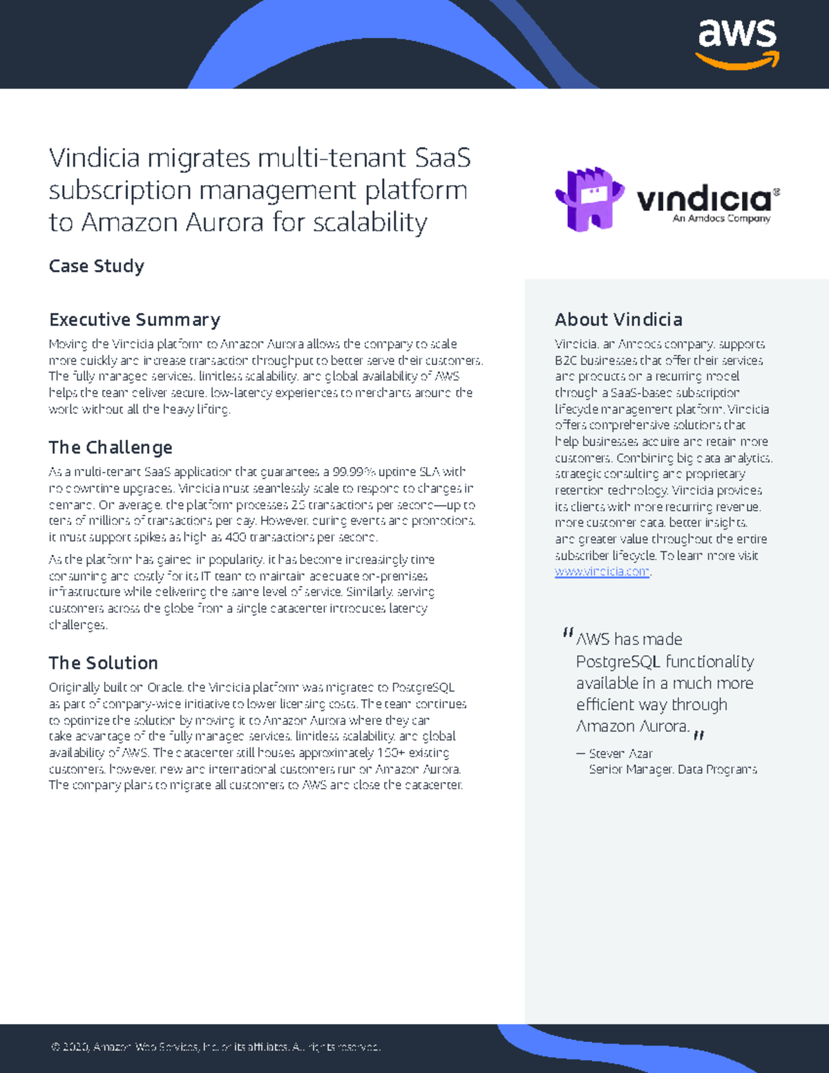Aws-case-study - Case Study - © 2020, Amazon Web Services, Inc. or its ...