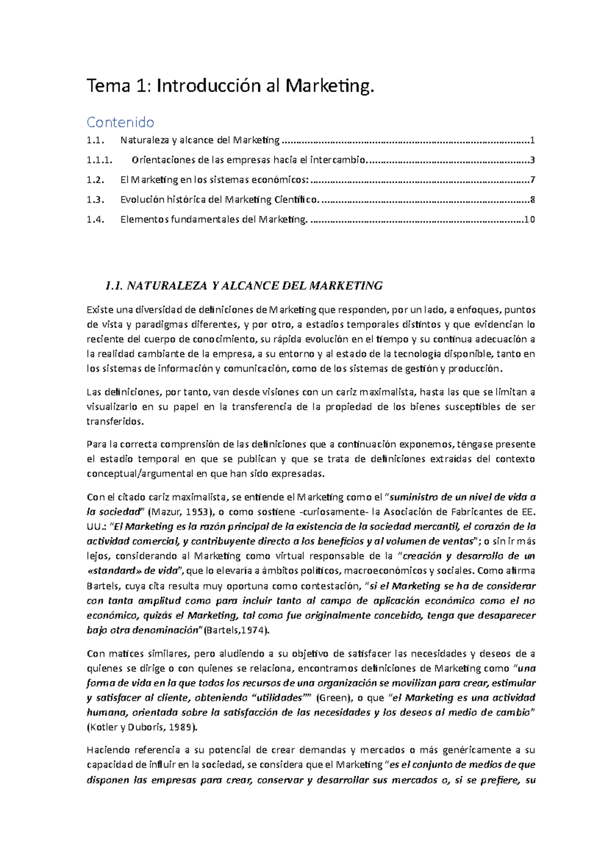 Apuntes Tema 01: Conceptos Clave en Marketing (MKT-101) - Studocu