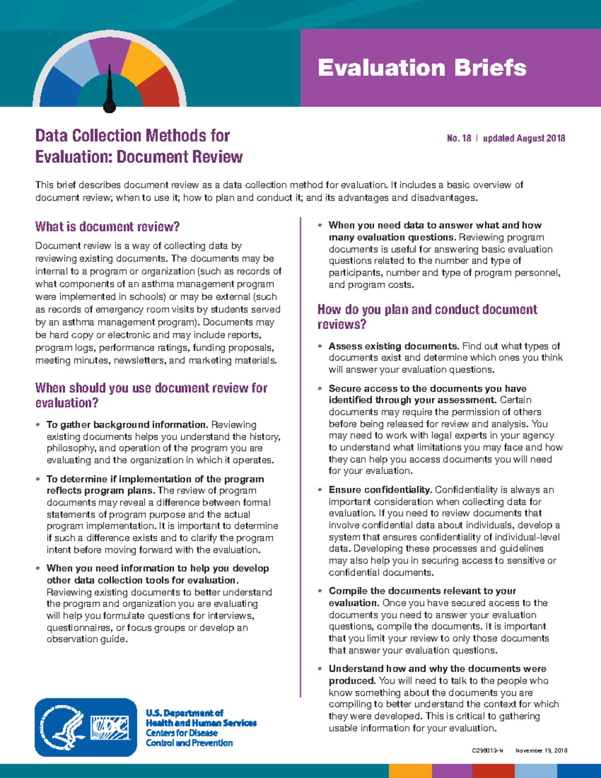 C296013-N: Data Collection Methods for Evaluation - Document Review ...