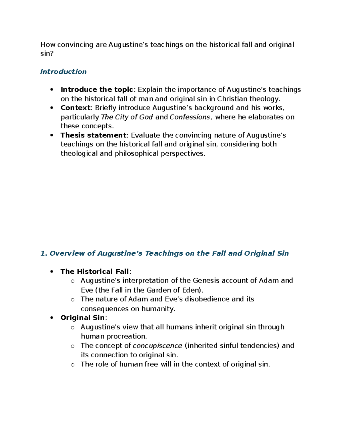 How Convincing are Augustine's Teachings on Fall & Original Sin ...