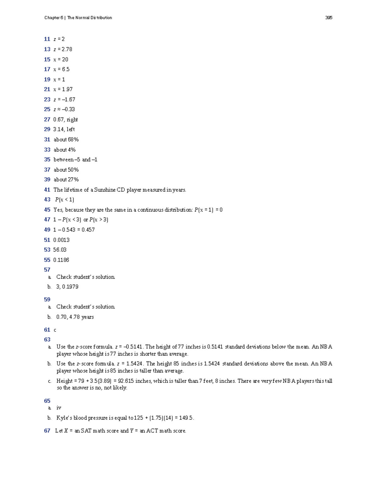 Chapter 6: The Normal Distribution in Introductory Statistics – Part ...