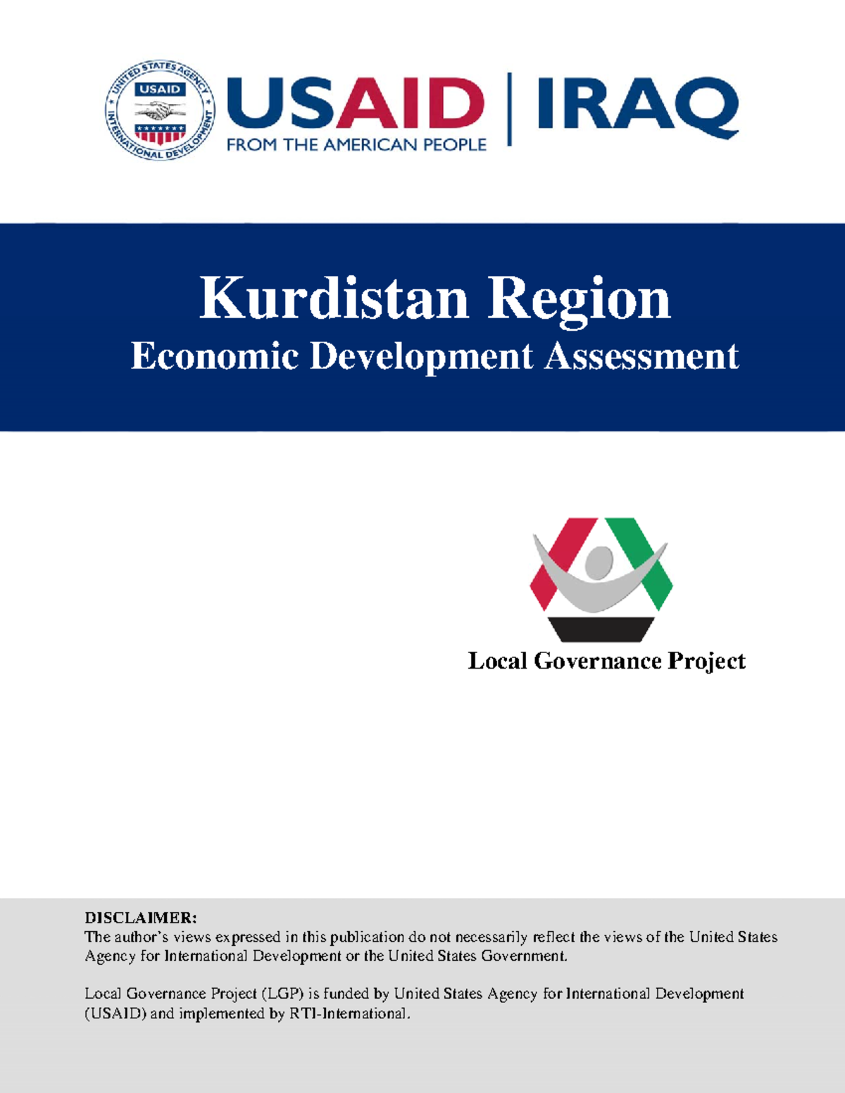 EDA Report English - Kurdistan Region Economic Development Assessment ...