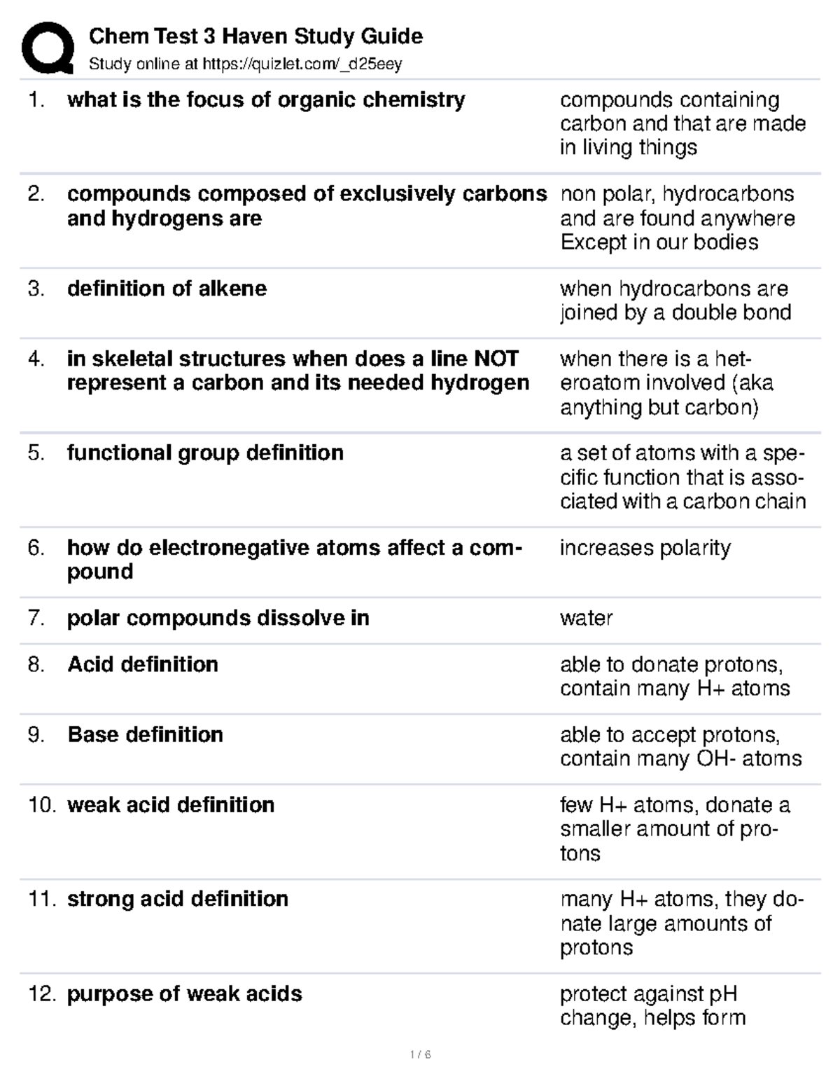 Chem Unit 3: Organic Chemistry Study Guide and Key Concepts - Studocu