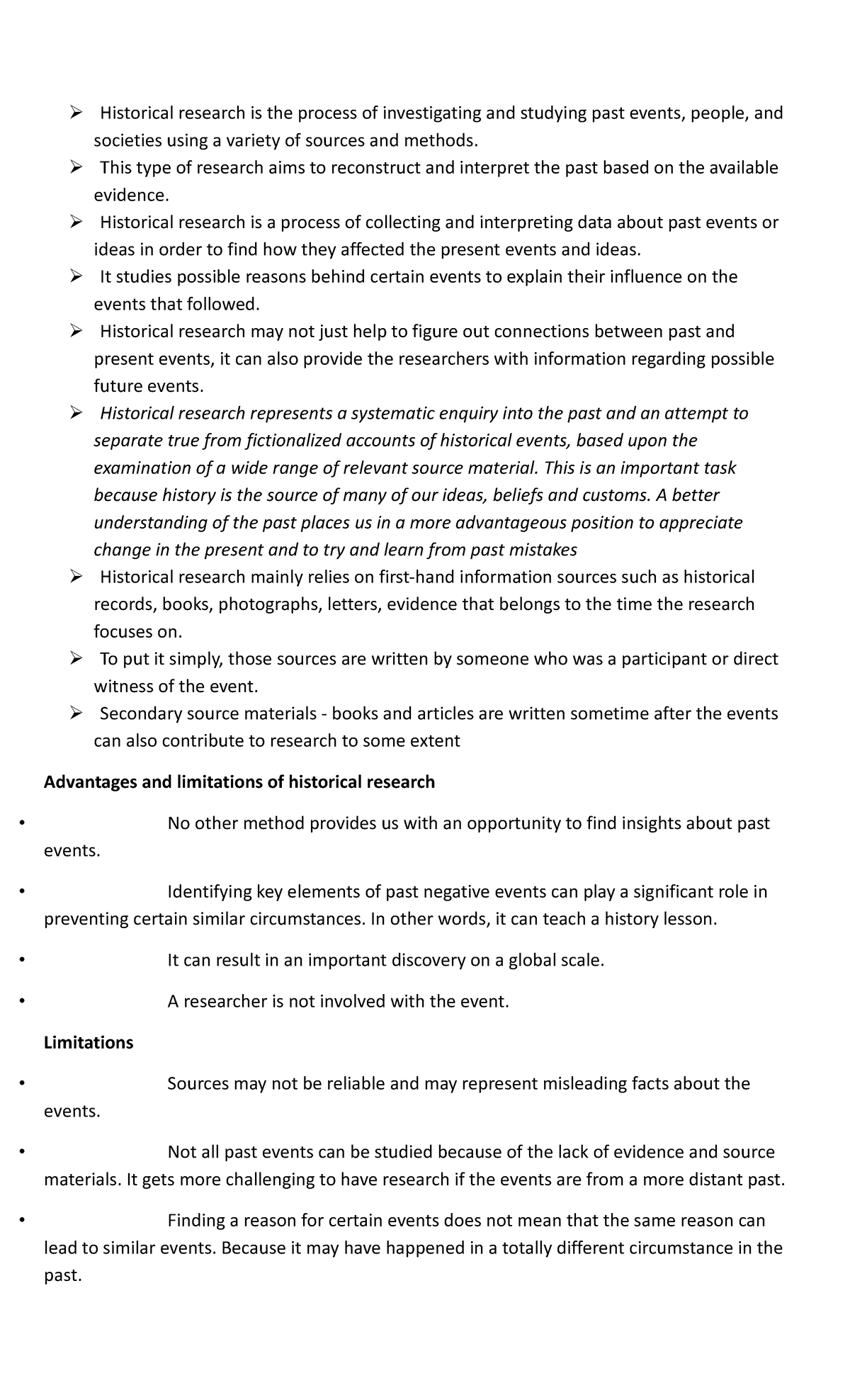 Historical Research: Methods, Advantages, and Limitations Overview ...