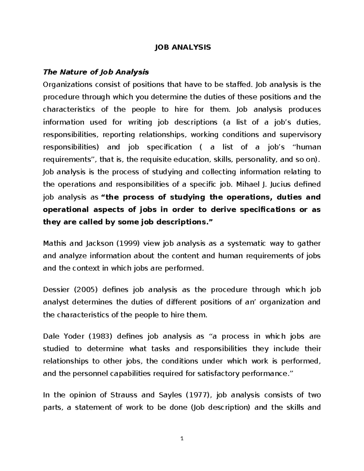 HR 101: Comprehensive Notes on Job Analysis and Recruitment - Studocu