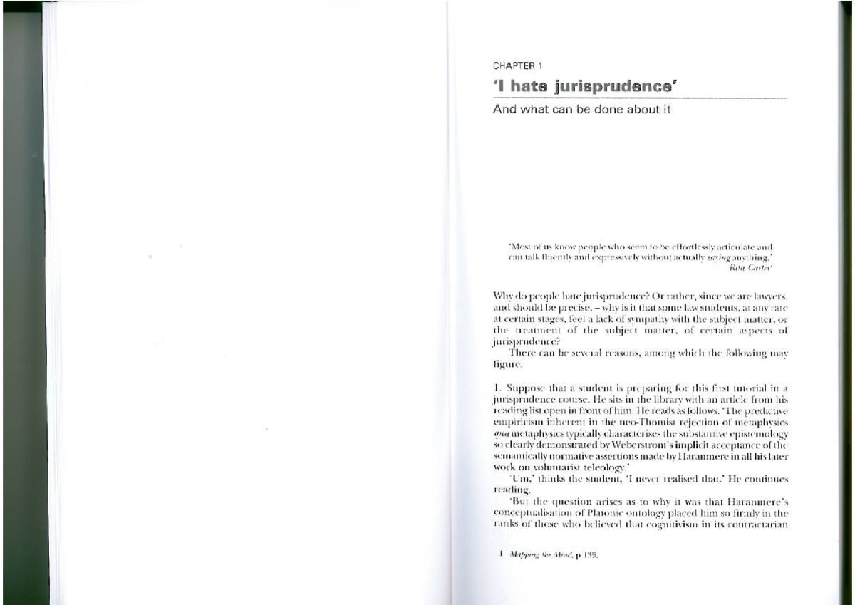 CHAPTER 1: Understanding the Roots of Hate in Jurisprudence - Studocu