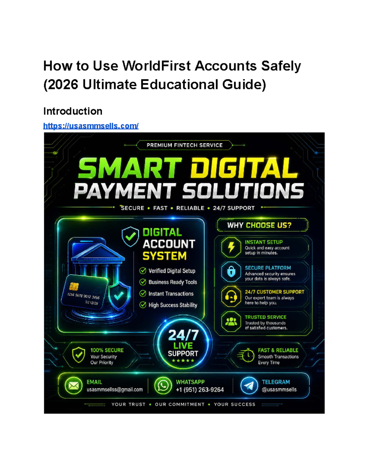 Ultimate Guide to Safely Using WorldFirst Accounts (2026) - Studocu