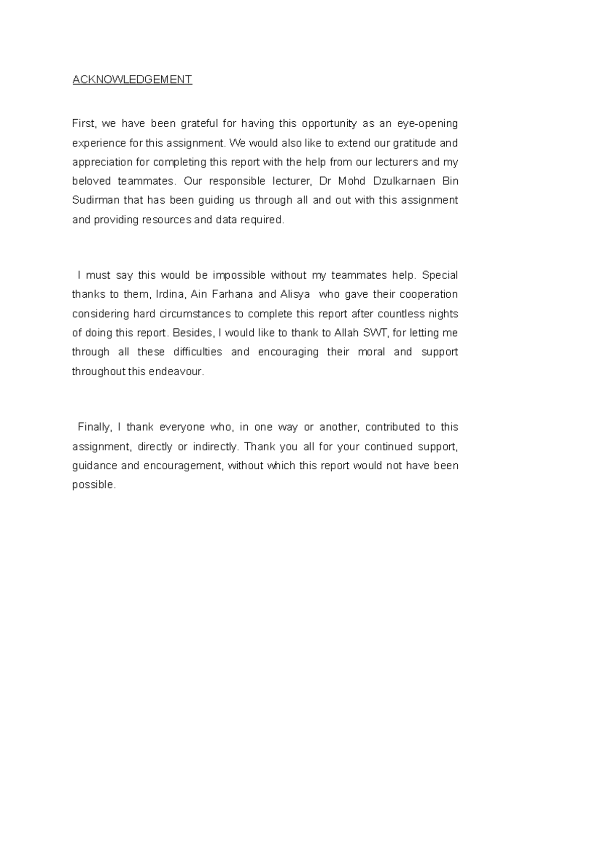 BST 161 - Acknowledgement and Introduction to Environmental Technology ...