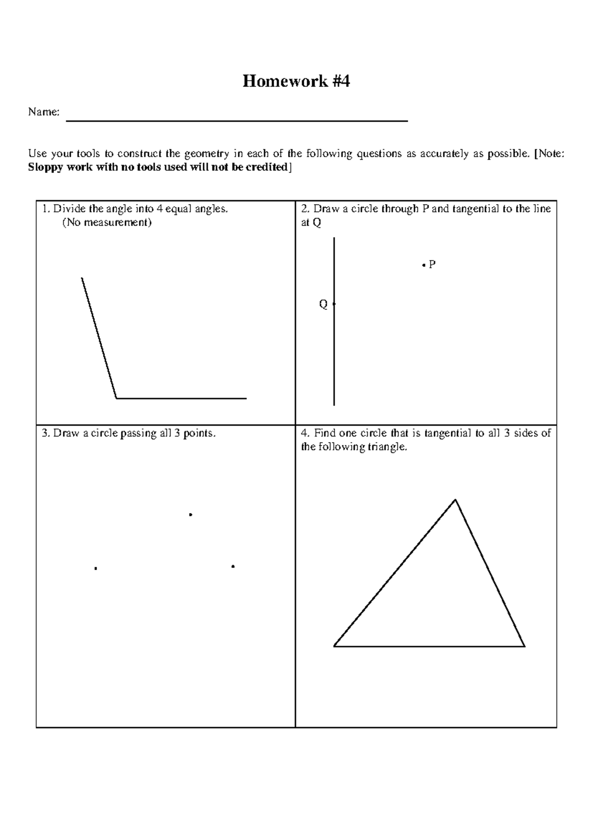 Homework #4 - Geometry Tool Construction Tasks - Studocu