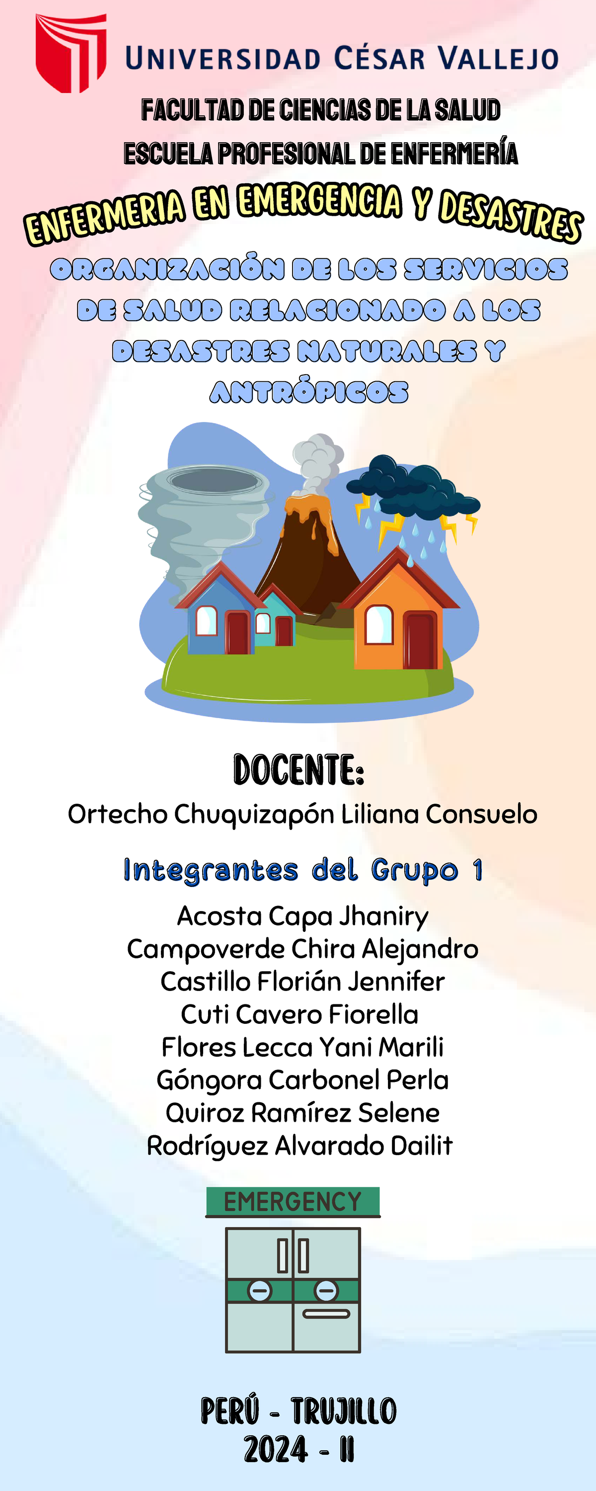Infografía: Organización de Servicios de Salud ante Desastres Naturales y - Document Preview