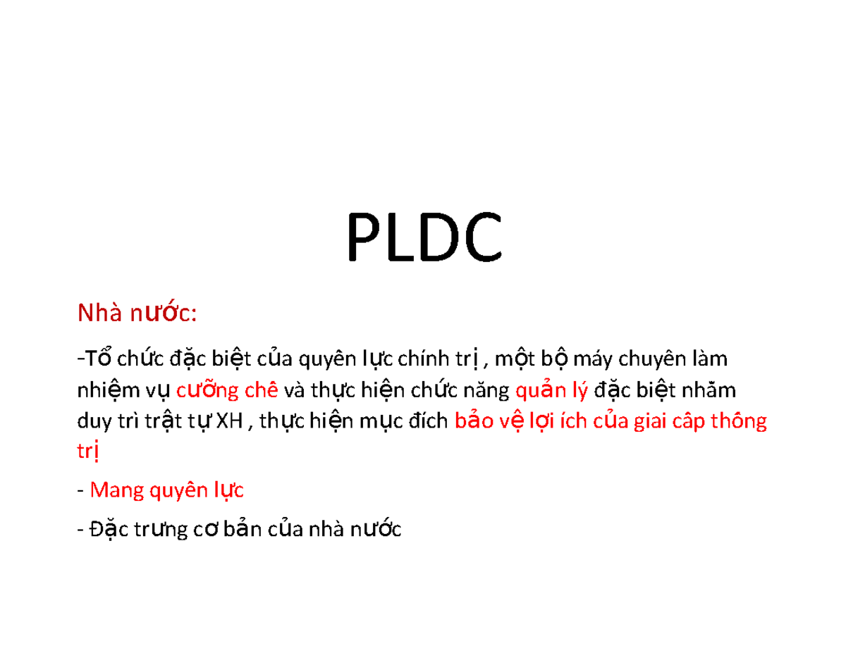 PLDC - kịch bản diễn án - PLDC Nhà n ước: - T ổ ch ức đ ặc bi ệt c ủa ...