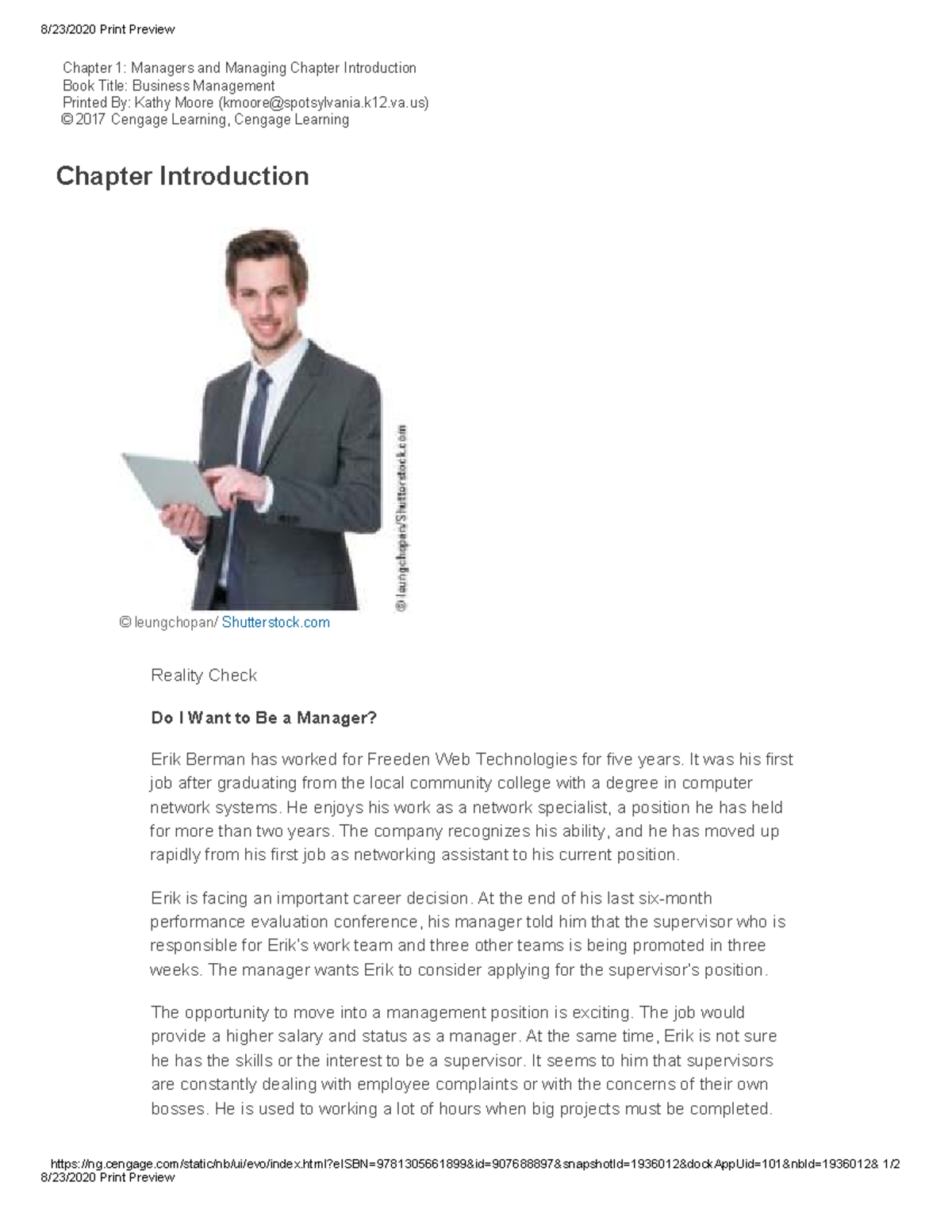 Business Mngt CH1: Understanding Managers & Their Functions - Studocu