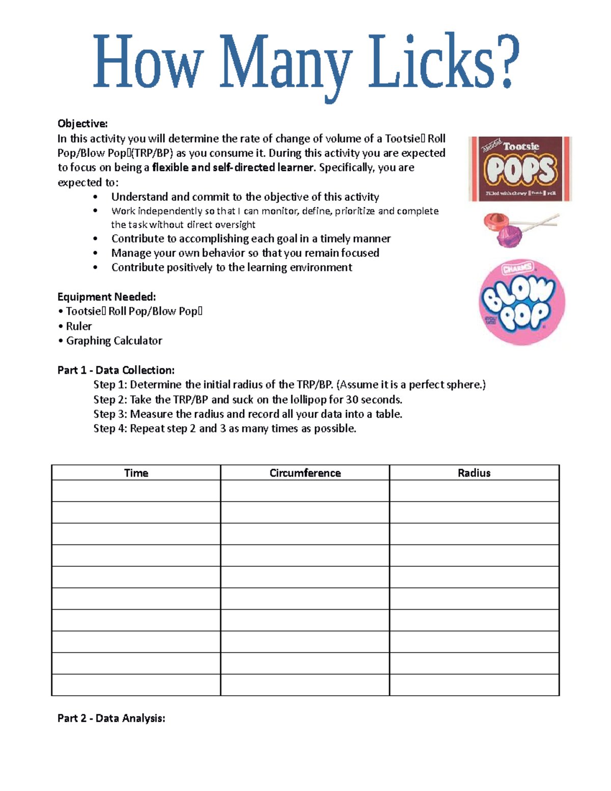 Calculus Lab: Related Rates of Lollipops and Volume Changes - Studocu, image size:1200x1553