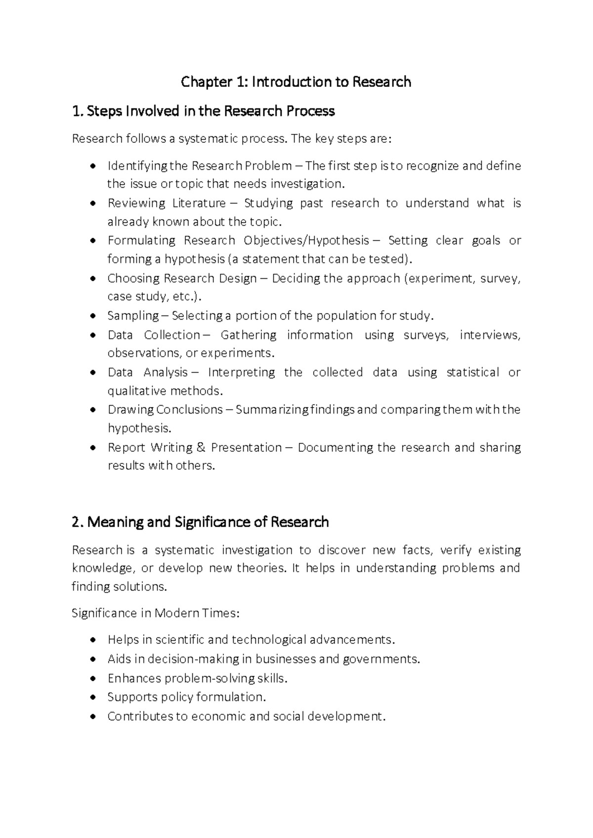 AIS 4205 - Chapter 1: Introduction to Research and Its Significance ...