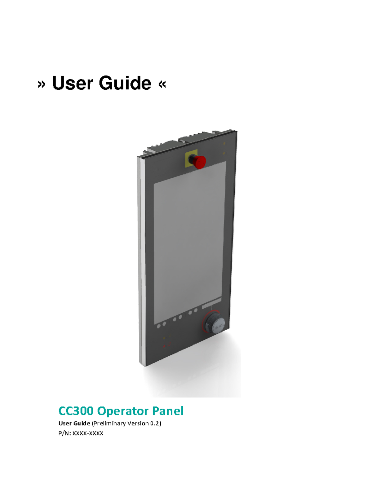 CC300 User Guide: Comprehensive Overview of Operator Panel Functions ...