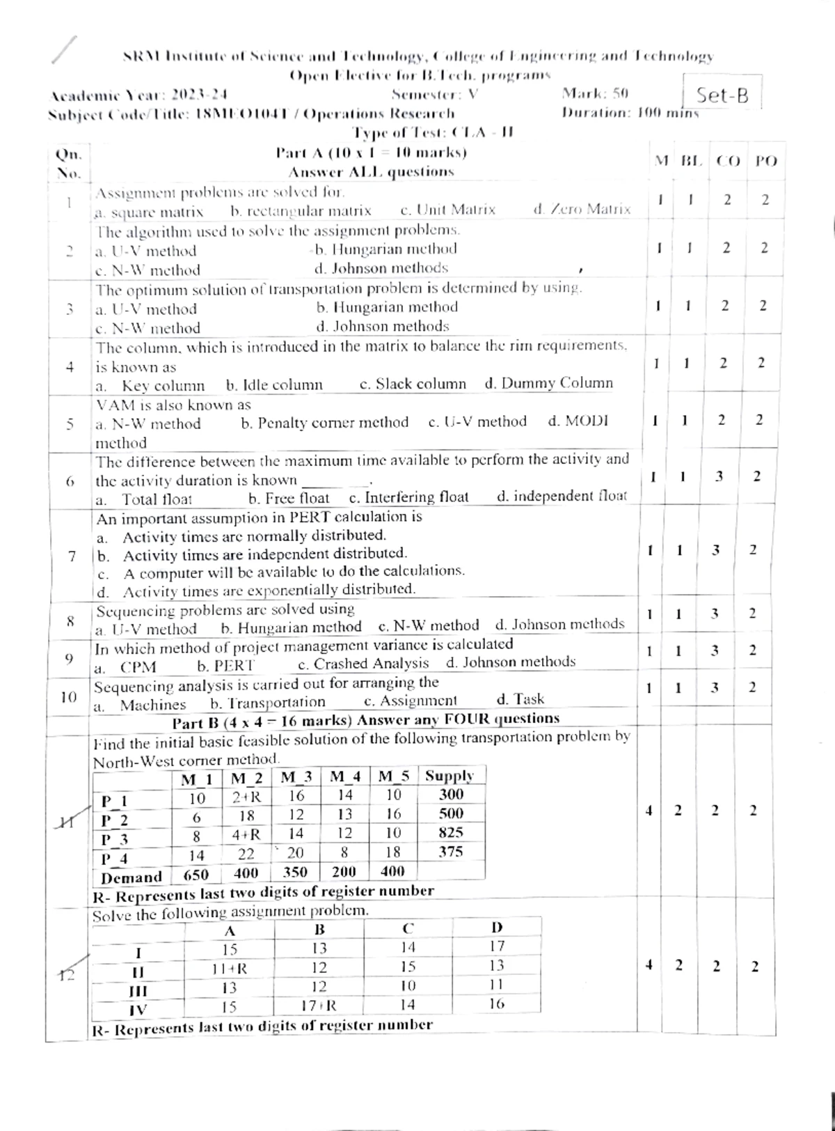 Doc5 - endsem - Operations Research - abcsad - Studocu
