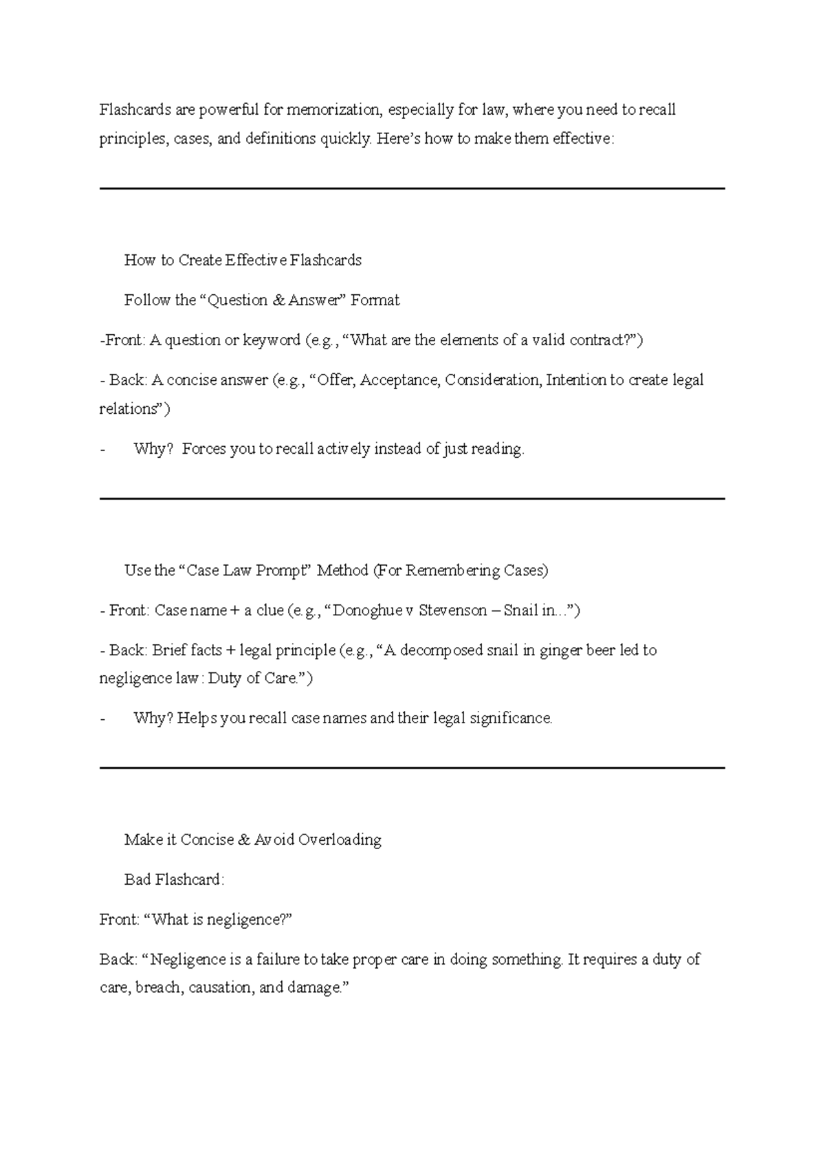 Study - Flashcards are powerful for memorization, especially for law ...