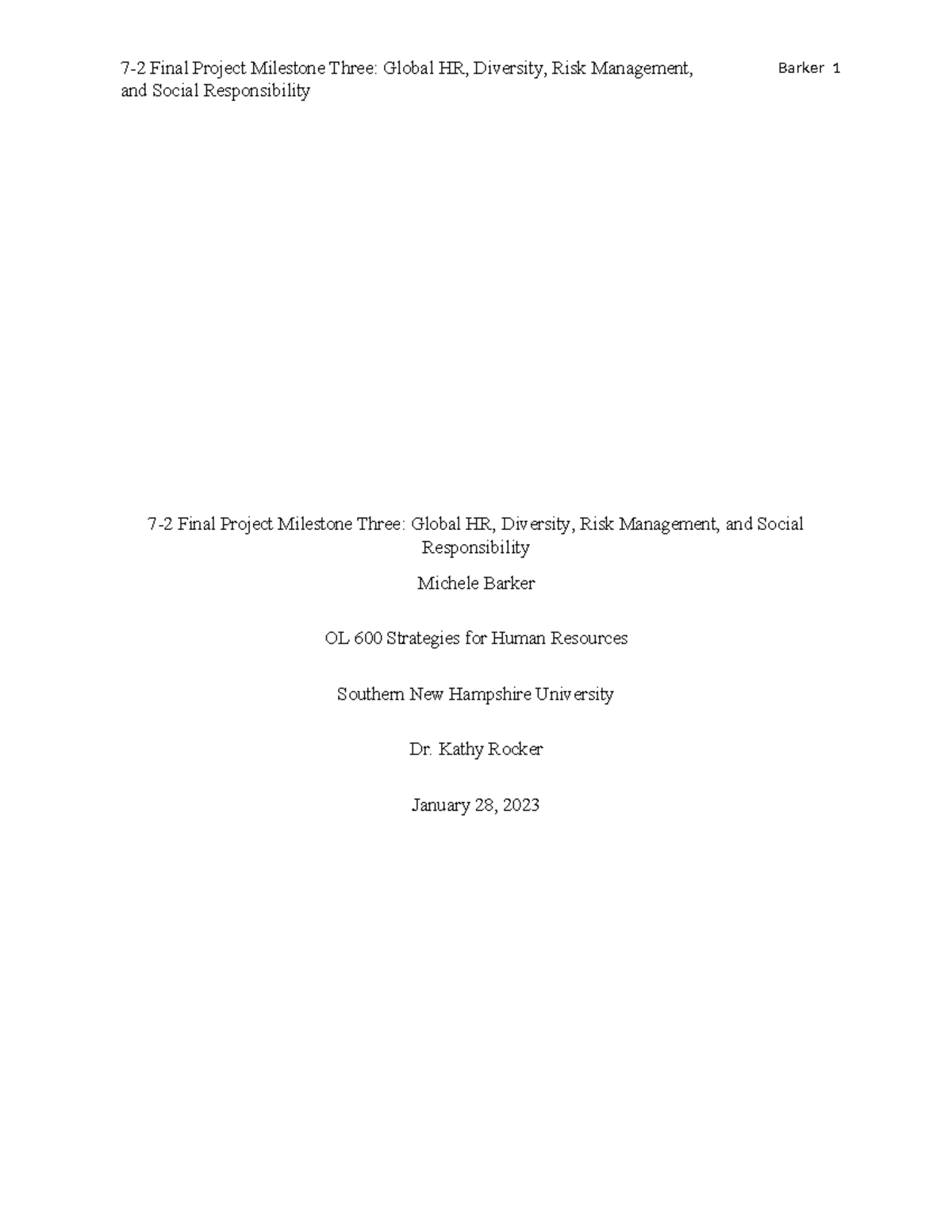 7-2 Final Project Milestone Three Global HR, Diversity, Risk Management ...