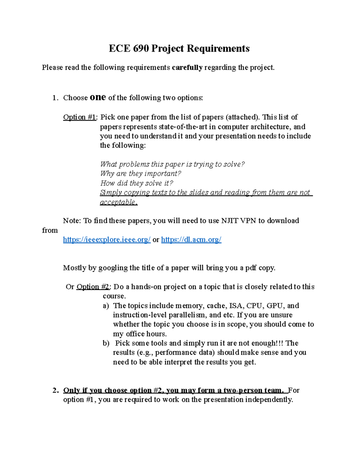 ECE 690 Project Requirements and Guidelines for 2023 - Studocu