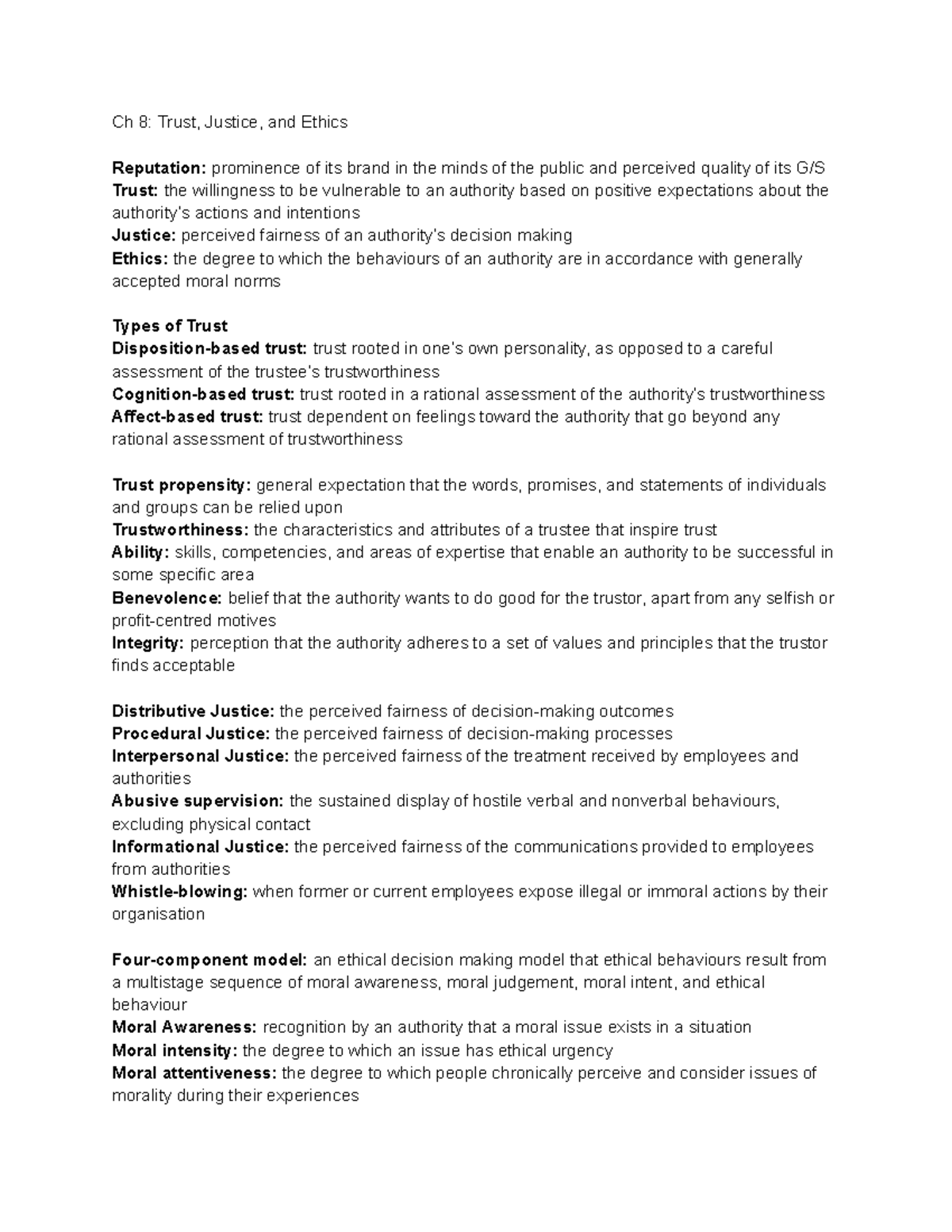 ADM2336 CH 8-15: Trust, Ethics, Communication, and Negotiation Analysis ...