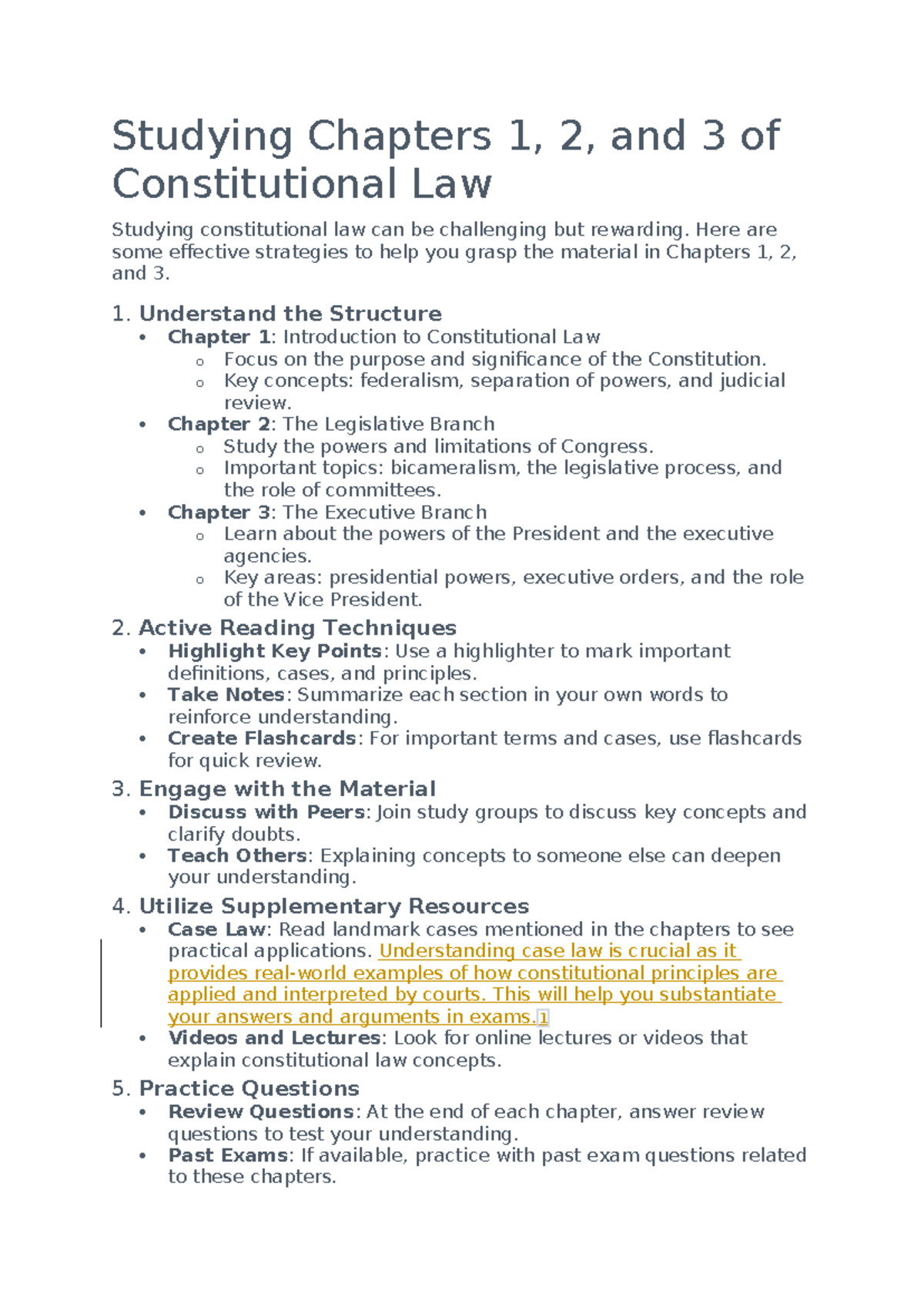 Studying Constitutional law test 1 - Studying Chapters 1, 2, and 3 of ...