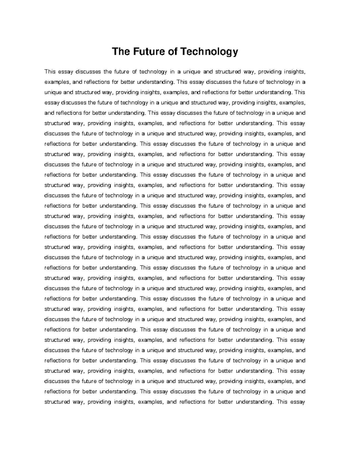 The Future of Technology: Insights and Reflections on Trends - Studocu