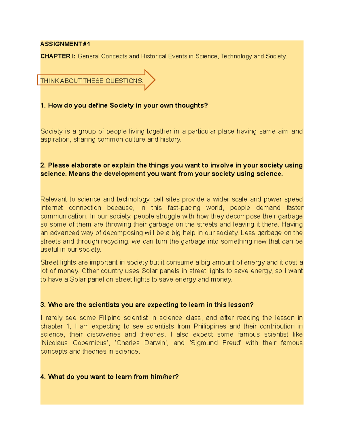 STS Activity 1 - General Concepts in Science, Tech & Society (STS01 ...
