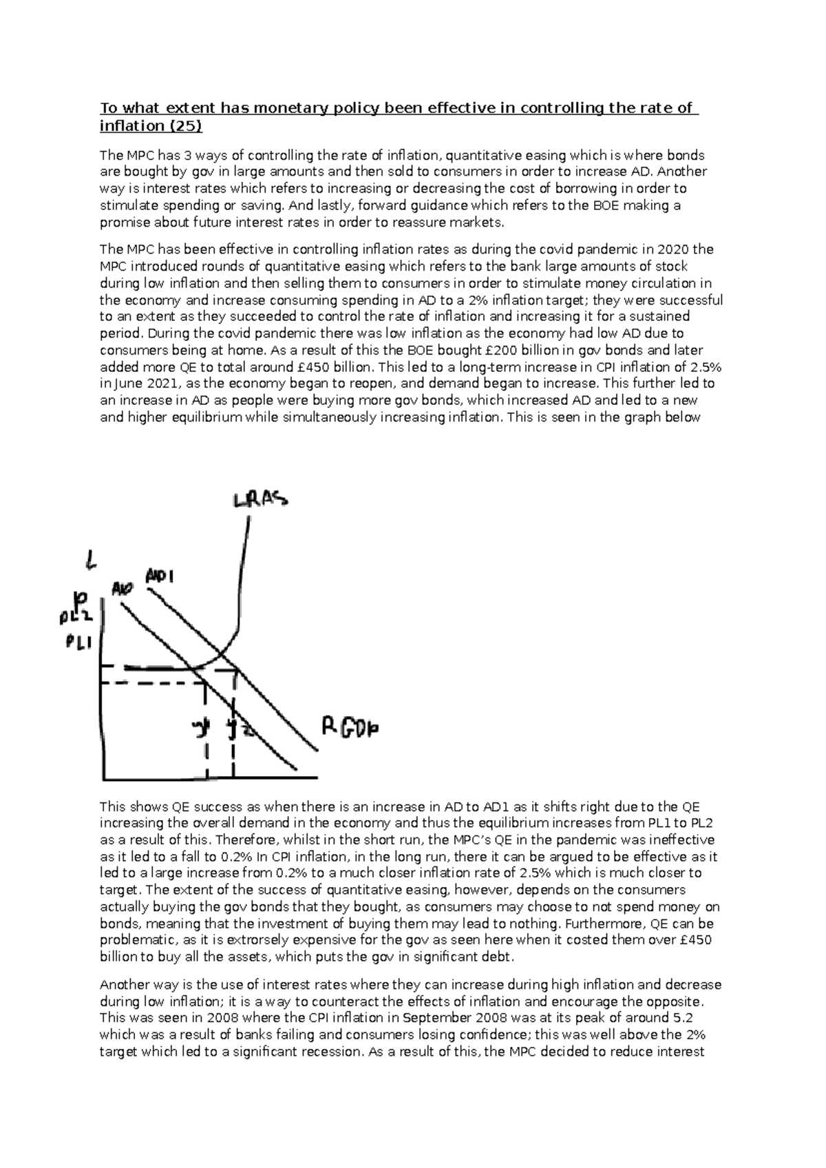 Monetary Policy Effectiveness in Controlling Inflation (ECO 25) - Studocu