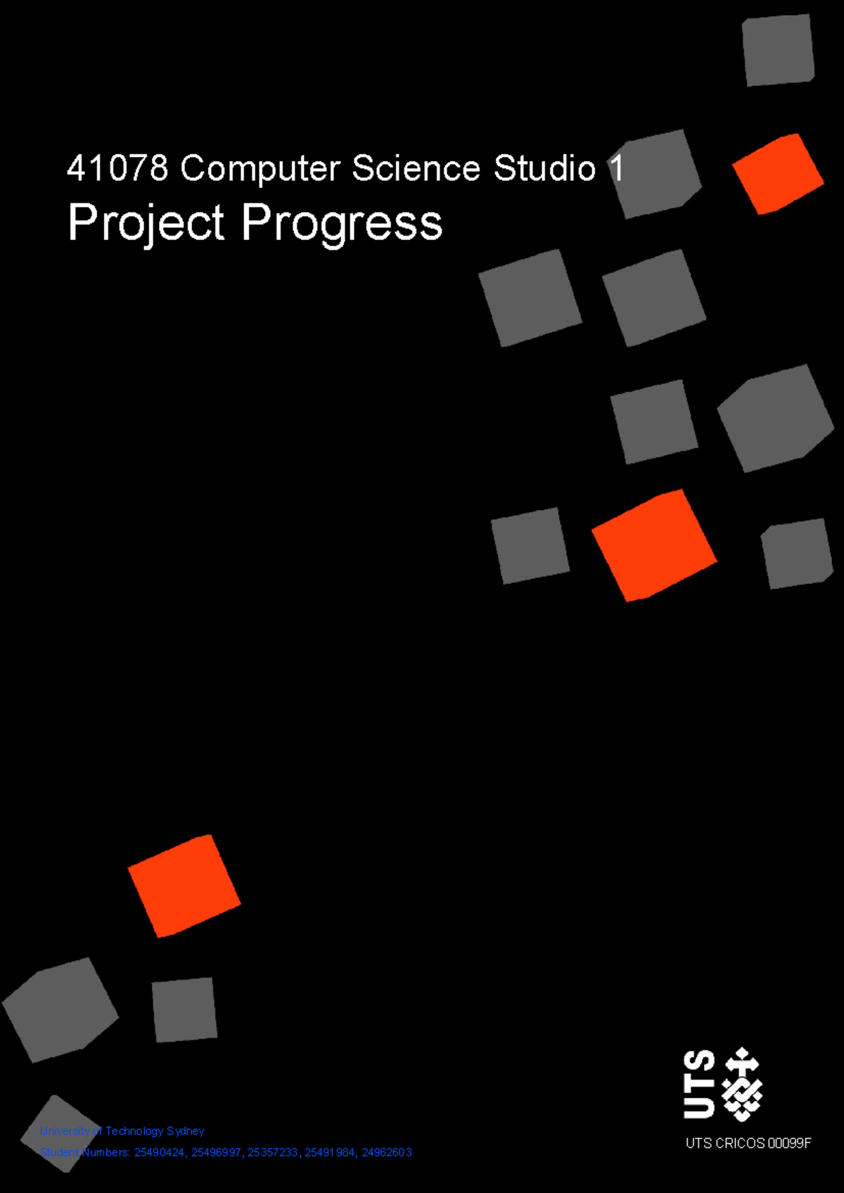 41078 Computer Science Studio 1 Project Progress Report - Studocu