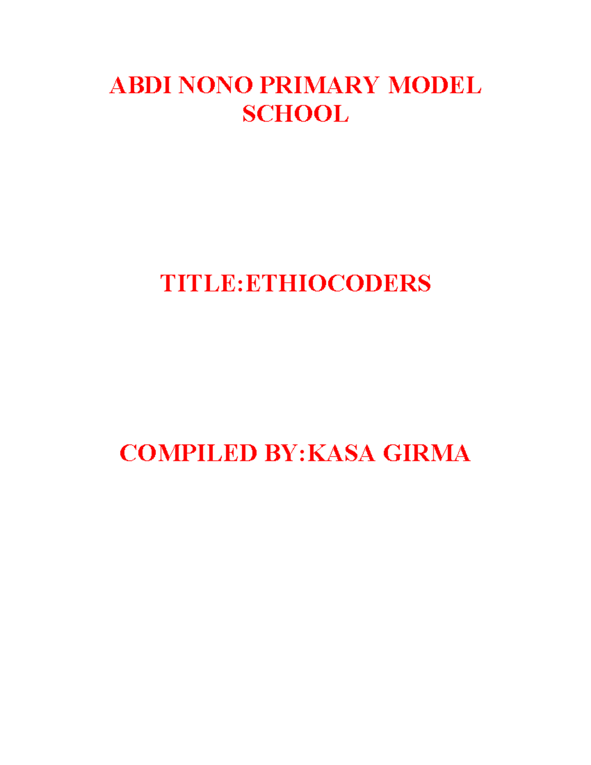 Ethiocoders: Comprehensive Guide to Coding Fundamentals - Studocu