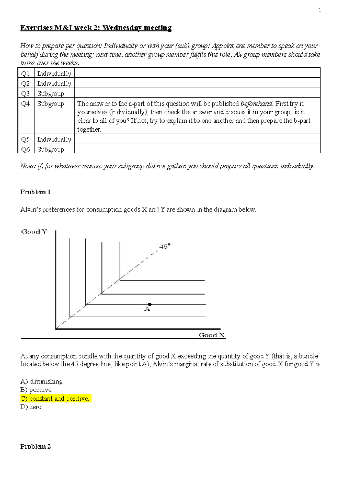 M&I Tutorial Exercises for Week 2: Individual and Group Preparation ...