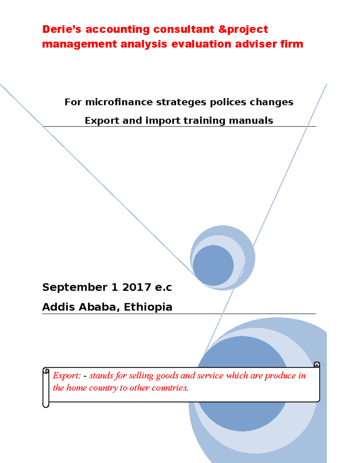 Export and Import Training Manual: Strategies and Procedures - Studocu