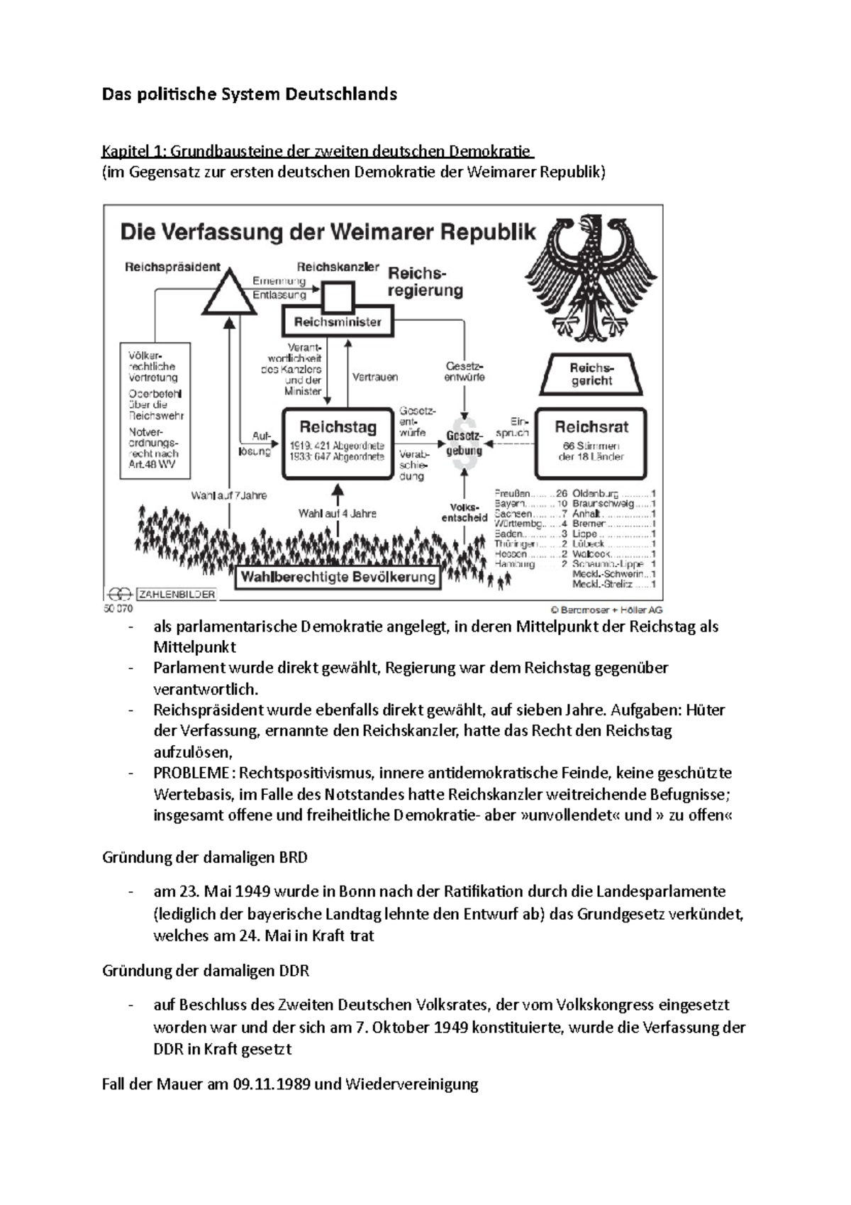 lernzettel-b2-politisches-system-das-poliische-system-deutschlands