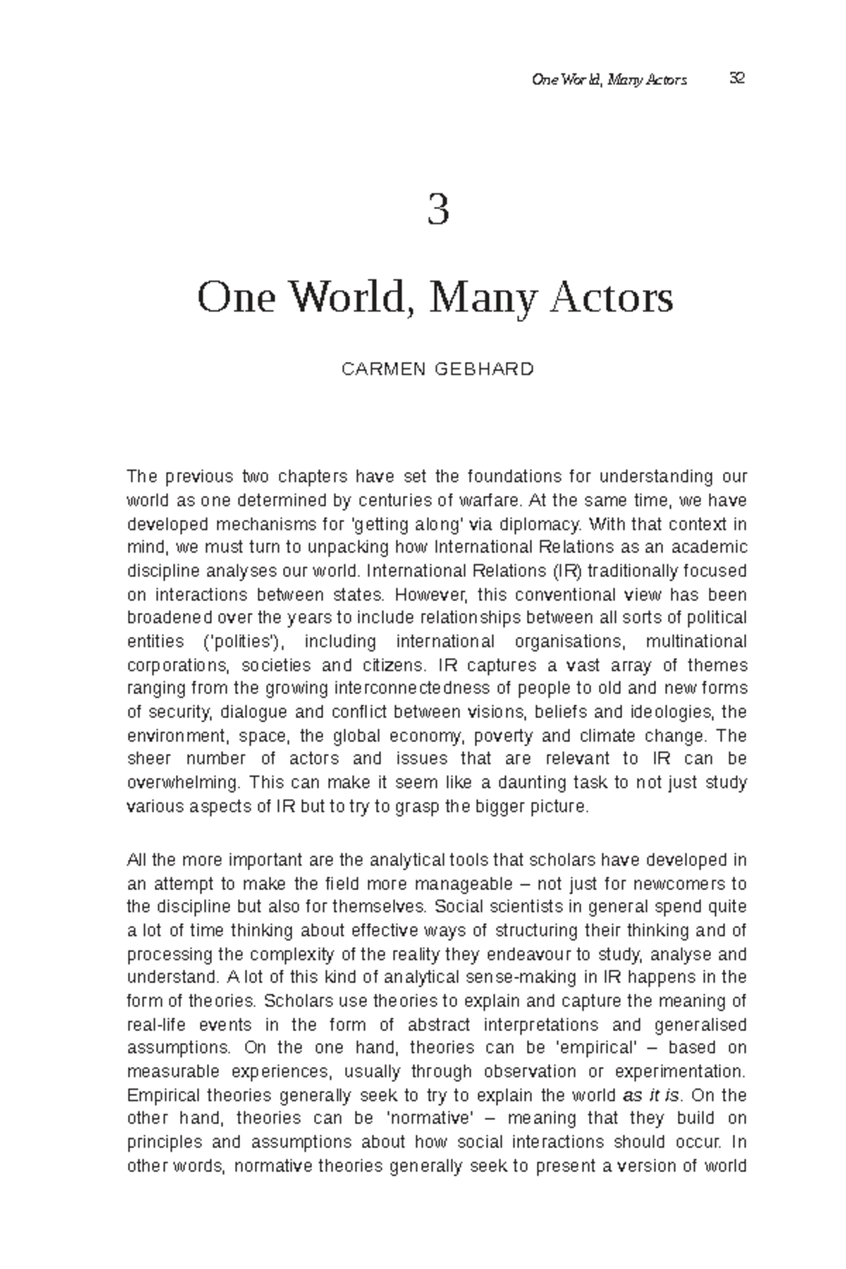 Understanding International Relations: Levels of Analysis in IR 32 3 ...