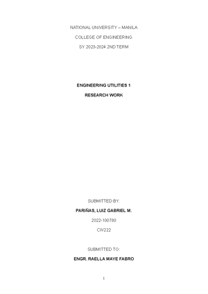 Engineering utilities 2 50040 midterms module 06 and 08 notes - Studocu