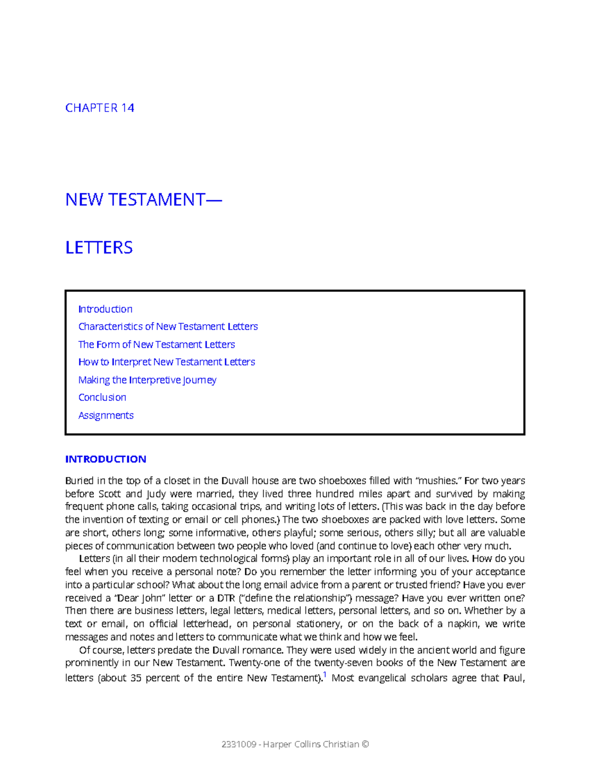 2331009 - New Testament Letters: Characteristics & Interpretation - Studocu