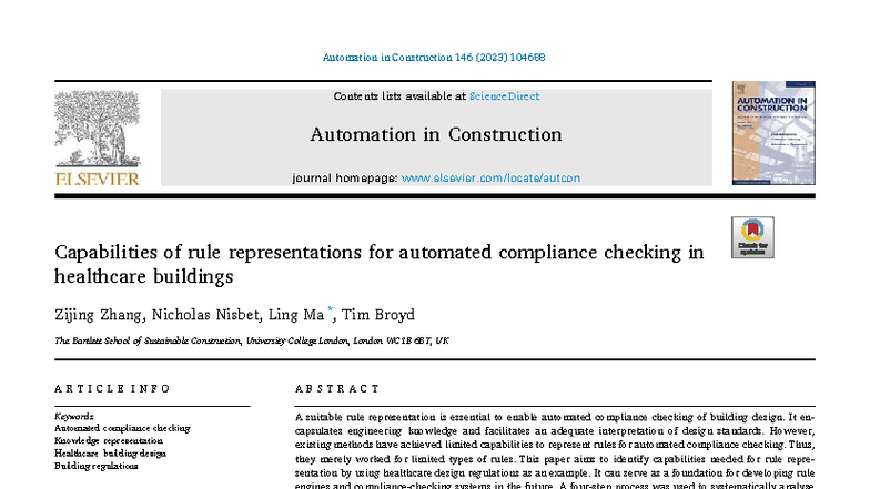 Capabilities of Rule Representations for Automated Compliance Checking ...