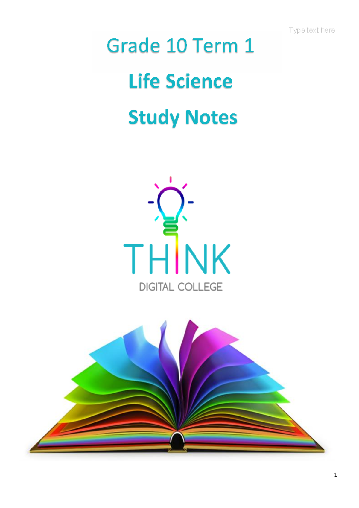 Grade 10 Term 1 Life Science Study Notes: The Chemistry of Life - Studocu