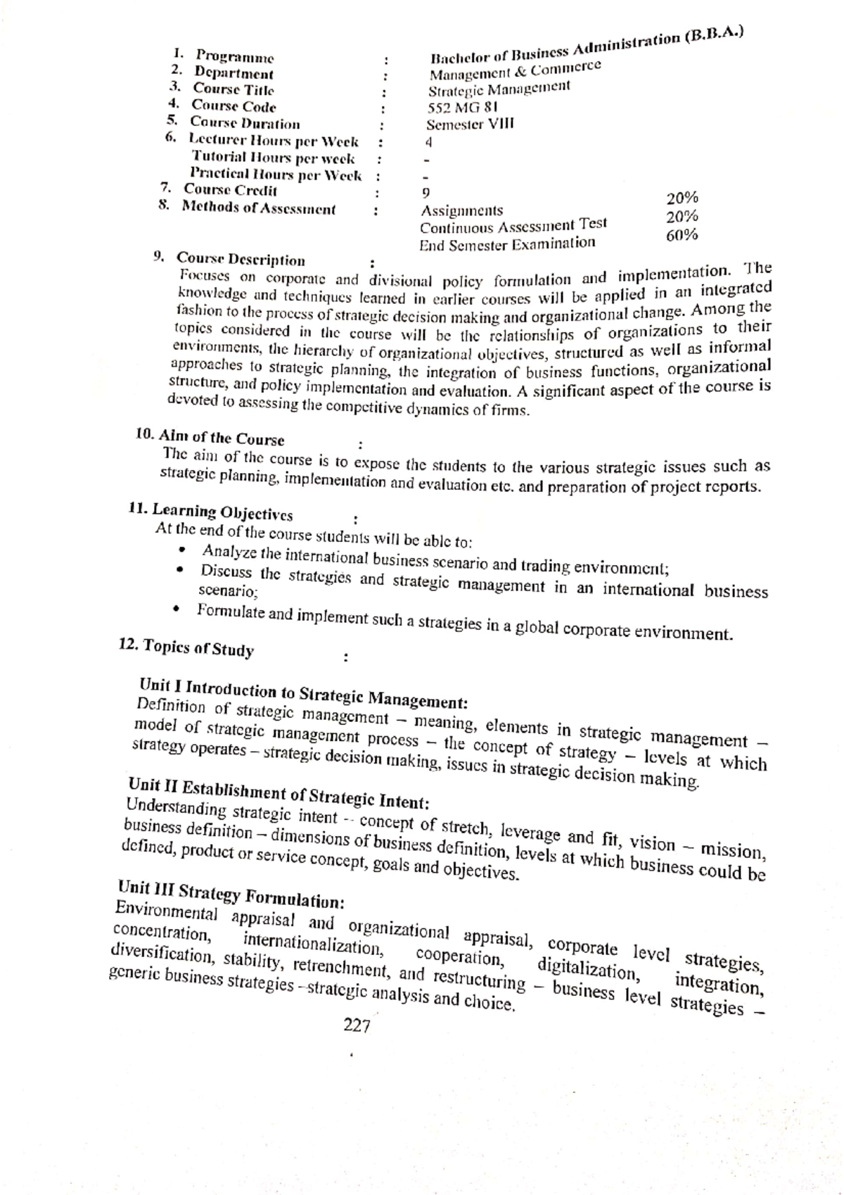 Strategic Management Overview and Key Concepts - Studocu